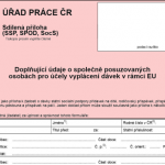 Formulář: Doplňující údaje pro účely dávek v rámci EU